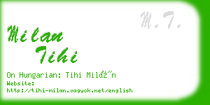 milan tihi business card